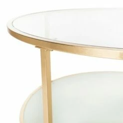 2 Tier Ivy Round Coffee Table Gold - Safavieh -Coffee Tables Elegant store unnamed file 4120