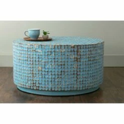 Cummings Coconut Shell Inlay Coffee Table - East at Main Brown -Coffee Tables Elegant store unnamed file 4130