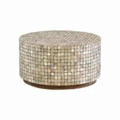 Cummings Coconut Shell Inlay Coffee Table - East at Main Brown -Coffee Tables Elegant store unnamed file 4132