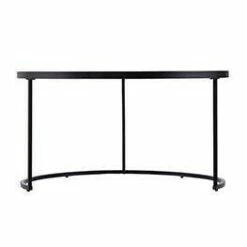 2pc Downhem Round Nesting Cocktail Tables Antique Mirrored/Black - Aiden Lane