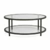 Studio Designs Home 38" Camber Modern Glass Round Coffee Table - Studio Designs Gold -Coffee Tables Elegant store unnamed file 4140