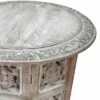 Wooden Hand Carved Folding Accent Coffee Table White - The Urban Port -Coffee Tables Elegant store unnamed file 4183