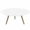 36" Lippa Round Wood Top Coffee Table with Tripod Base Walnut/White - Modway -Coffee Tables Elegant store unnamed file 4187
