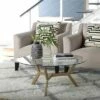 38" Archtech Round Coffee Table with Clear Glass Gold - Studio Designs Home -Coffee Tables Elegant store unnamed file 4190