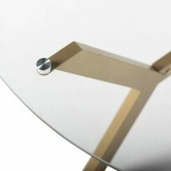 38" Archtech Round Coffee Table with Clear Glass Gold - Studio Designs Home -Coffee Tables Elegant store unnamed file 4194