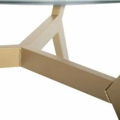 38" Archtech Round Coffee Table with Clear Glass Gold - Studio Designs Home -Coffee Tables Elegant store unnamed file 4196