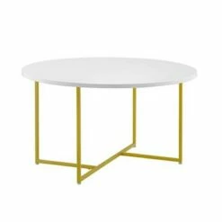 Stevenson Round Coffee Table, White - Adore Decor -Coffee Tables Elegant store unnamed file 4212