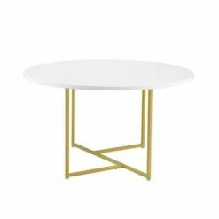 Stevenson Round Coffee Table, White - Adore Decor -Coffee Tables Elegant store unnamed file 4213