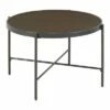 Carlo Round Coffee Table with Wooden Top Brown - Picket House Furnishings -Coffee Tables Elegant store unnamed file 4248