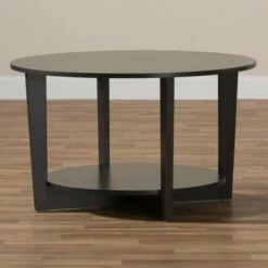 Belina Modern and Contemporary Finished Coffee Table Dark Brown - Baxton Studio -Coffee Tables Elegant store unnamed file 4257