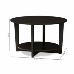 Belina Modern and Contemporary Finished Coffee Table Dark Brown - Baxton Studio -Coffee Tables Elegant store unnamed file 4258