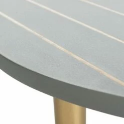 Tezza Round Concrete Coffee Table Gray/Brass - Safavieh -Coffee Tables Elegant store unnamed file 4270