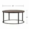 Lymedon Reclaimed Wood Cocktail Table Natural/Black - Aiden Lane