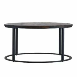Lymedon Reclaimed Wood Cocktail Table Natural/Black - Aiden Lane -Coffee Tables Elegant store unnamed file 4291
