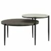 Modern Two-Tier Round Coffee Table - Saracina Home Faux Gray/cerused Ash -Coffee Tables Elegant store unnamed file 4316