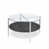 Bayliss Cocktail Table Glass Chrome/Merlot - Steve Silver Co. -Coffee Tables Elegant store unnamed file 4332