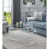 Royal Crest Nesting Round Coffee Table Chrome - Breighton Home -Coffee Tables Elegant store unnamed file 4333