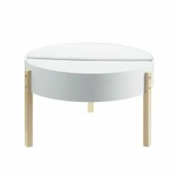 Bodfish Coffee Table White/Natural - Acme Furniture