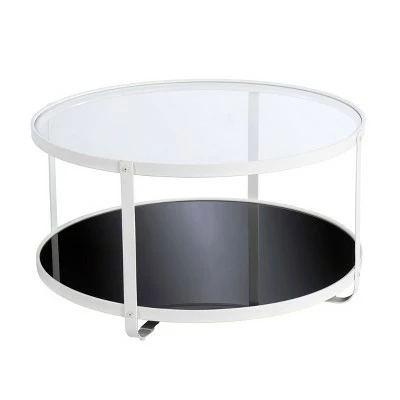 Libing Glass Top Cocktail Table Black/White - Aiden Lane 7 Libing Glass Top Cocktail Table Black/White - Aiden Lane - Image 5