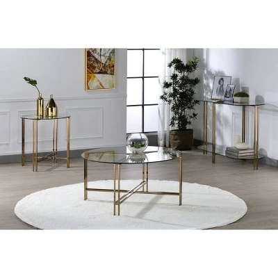 Veises Coffee Table Champagne - Acme Furniture 4 Veises Coffee Table Champagne - Acme Furniture - Image 2