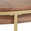 Ervyn Wood and Metal Round Coffee Table - Inspire Q Natural