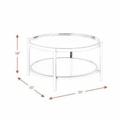 Monaco Round Coffee Table Gold - Picket House Furnishings -Coffee Tables Elegant store unnamed file 4398