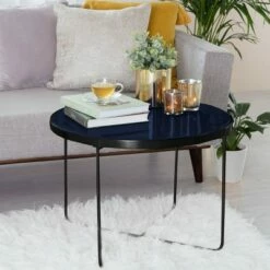 Thomas Round Coffee Table Blue - Finch
