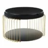 Canary Contemporary and Glam Coffee Table - LumiSource White Velvet/gold -Coffee Tables Elegant store unnamed file 4438