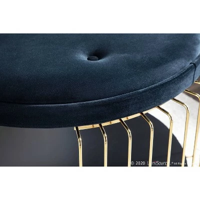 Canary Contemporary and Glam Coffee Table - LumiSource White Velvet/gold 12 Canary Contemporary and Glam Coffee Table - LumiSource White Velvet/gold - Image 10