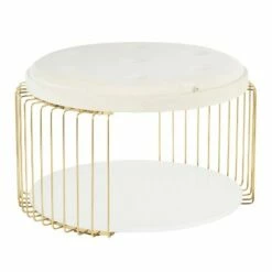 Canary Contemporary and Glam Coffee Table - LumiSource White Velvet/gold 25 Canary Contemporary and Glam Coffee Table - LumiSource White Velvet/gold -Coffee Tables Elegant store unnamed file 4449