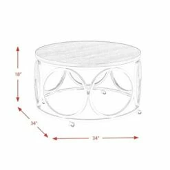 Jayme Round Coffee Table Brown - Picket House Furnishings -Coffee Tables Elegant store unnamed file 4478