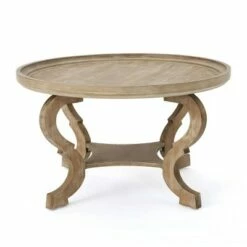 Althea Circular Coffee Table - Christopher Knight Home Dark Walnut -Coffee Tables Elegant store unnamed file 449