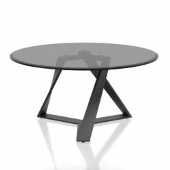 Borrego Round Coffee Table Texture Black/Gray - miBasics