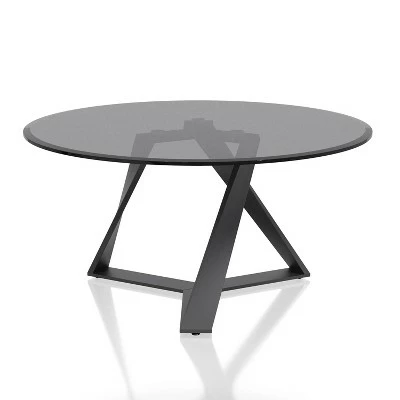 Borrego Round Coffee Table Texture Black/Gray - miBasics 3 Borrego Round Coffee Table Texture Black/Gray - miBasics