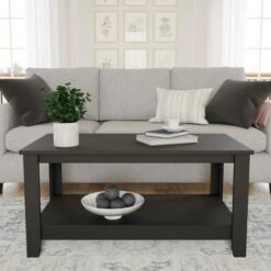 Elise Classic Coffee Table - Brookside Home Gray/white