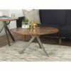Olivia & May Industrial Metal and Wood Coffee Table Brown - Olivia & May -Coffee Tables Elegant store unnamed file 4515