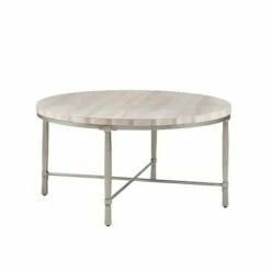 Madison Park Gretna Round Coffee Table Silver Cream -Coffee Tables Elegant store unnamed file 4528