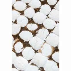 Cummings Coconut Shell Coffee Table White - East At Main -Coffee Tables Elegant store unnamed file 4534