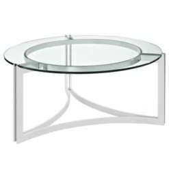 Signet Stainless Steel Coffee Table Silver - Modway
