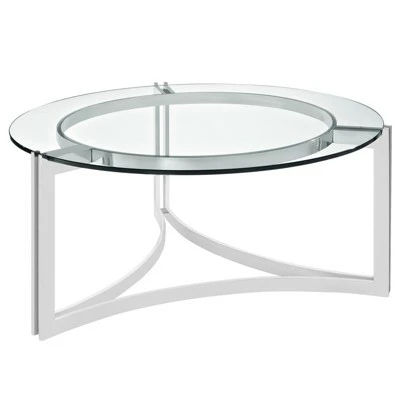 Signet Stainless Steel Coffee Table Silver - Modway 3 Signet Stainless Steel Coffee Table Silver - Modway