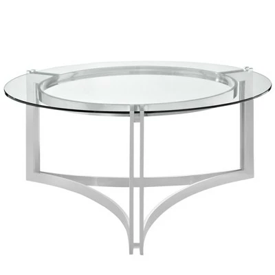 Signet Stainless Steel Coffee Table Silver - Modway 4 Signet Stainless Steel Coffee Table Silver - Modway - Image 2