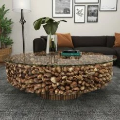 Olivia & May Rustic Driftwood Coffee Table Brown - Olivia & May 20 Olivia & May Rustic Driftwood Coffee Table Brown - Olivia & May -Coffee Tables Elegant store unnamed file 4546