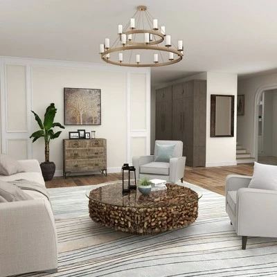 Olivia & May Rustic Driftwood Coffee Table Brown - Olivia & May 10 Olivia & May Rustic Driftwood Coffee Table Brown - Olivia & May - Image 8