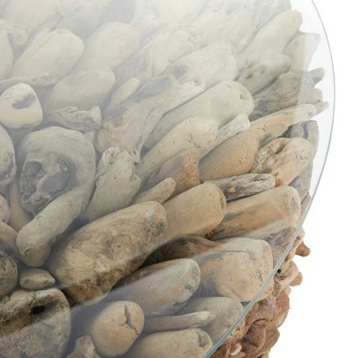 Olivia & May Rustic Driftwood Coffee Table Brown - Olivia & May 15 Olivia & May Rustic Driftwood Coffee Table Brown - Olivia & May - Image 13