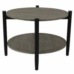 Decor Therapy Tonya Round Coffee Table Wood - Décor Therapy