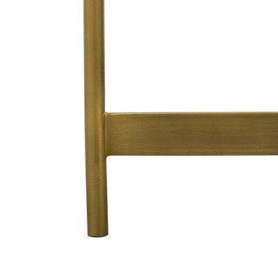 Dua Coffee Table Gray Concrete/Antiqued Brass - Armen Living 8 Dua Coffee Table Gray Concrete/Antiqued Brass - Armen Living - Image 6