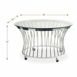 Astoria Coffee Table Chrome - Picket House Furnishings -Coffee Tables Elegant store unnamed file 4593