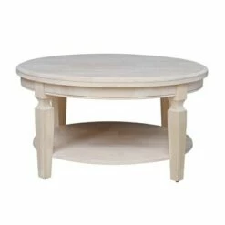 Vista Round Coffee Table - International Concepts Brown