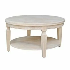 Vista Round Coffee Table - International Concepts Brown -Coffee Tables Elegant store unnamed file 4599