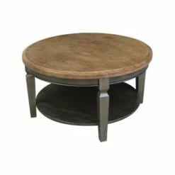 Vista Round Coffee Table - International Concepts Brown -Coffee Tables Elegant store unnamed file 4601